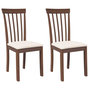 Voir la diapositive 2 : VIDAXL Chaises a manger coussins 2 pcs marron bois massif caoutchouc