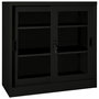 Voir la diapositive 1 : VIDAXL Armoire a portes coulissantes Noir 90x40x90 cm Acier