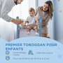 Voir la diapositive 5 : HOMCOM Toboggan pour enfants intérieur extérieur avec marches antidérapantes - HDPE - dim.145L x 45l x 63H cm