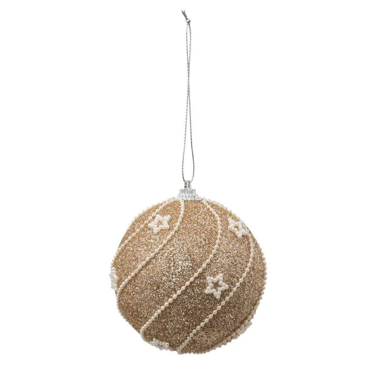ATMOSPHERA Boule de Noël Déco  Ballet echanté  8cm Champagne