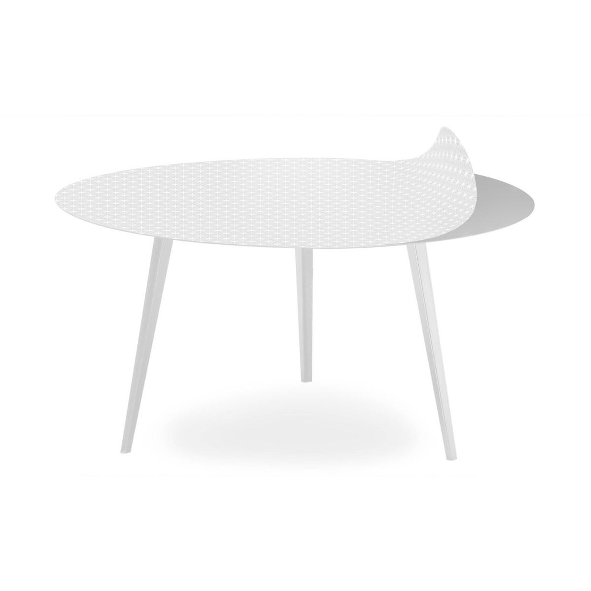 Voir la diapositive 3 : Paris Prix Table Basse 2 Covers  Scandinave  90cm Blanc