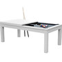 Voir la diapositive 1 : Rendez vous déco Table de billard convertible blanche tapis gris-Eddie