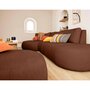 Voir la diapositive 4 : LISA DESIGN Santorini - canapé modulable d'angle gauche + pouf - 5 places - en tissu texturé