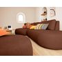 Voir la diapositive 4 : LISA DESIGN Santorini - canapé modulable d'angle gauche + pouf - 5 places - en tissu texturé
