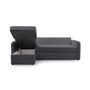 Voir la diapositive 4 : BEST MOBILIER Pocatello - canapé d'angle réversible 4 places - convertible avec coffre - en tissu bouclette