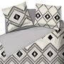 Voir la diapositive 2 : Dourev Housse de couette 240x220 Ethnique losange + 2 taies coton 42 fils
