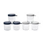 Voir la diapositive 2 : BEABA Pack 6 portions verre ( 250 ml dark blue  / 250 ml light miste)