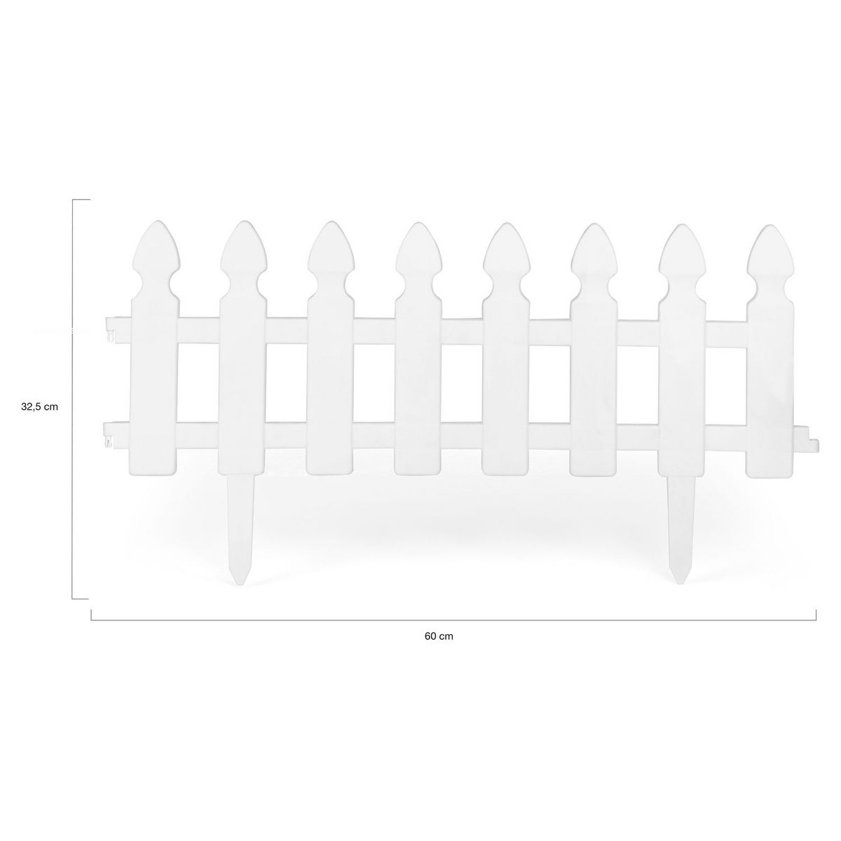 Jardikt Bordurettes plastiques blanches x10 - cloture