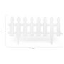 Voir la diapositive 8 : Jardikt Bordurettes plastiques blanches x10 - cloture