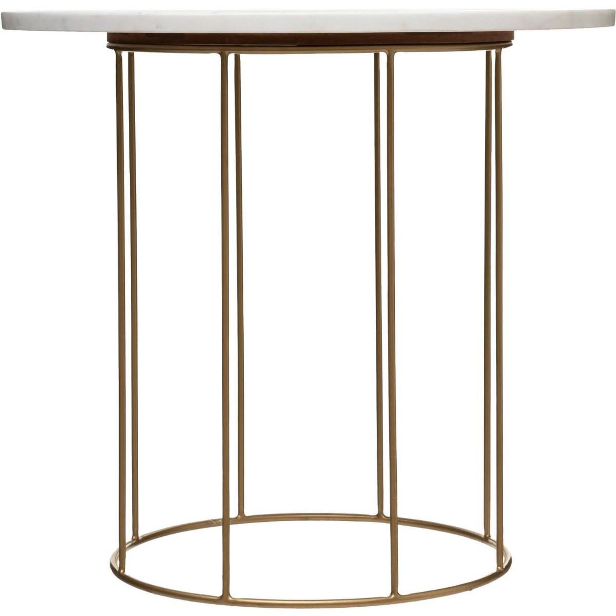 Voir la diapositive 4 : ATMOSPHERA Lot de 2 tables d'appoint  good  60cm blanc & or