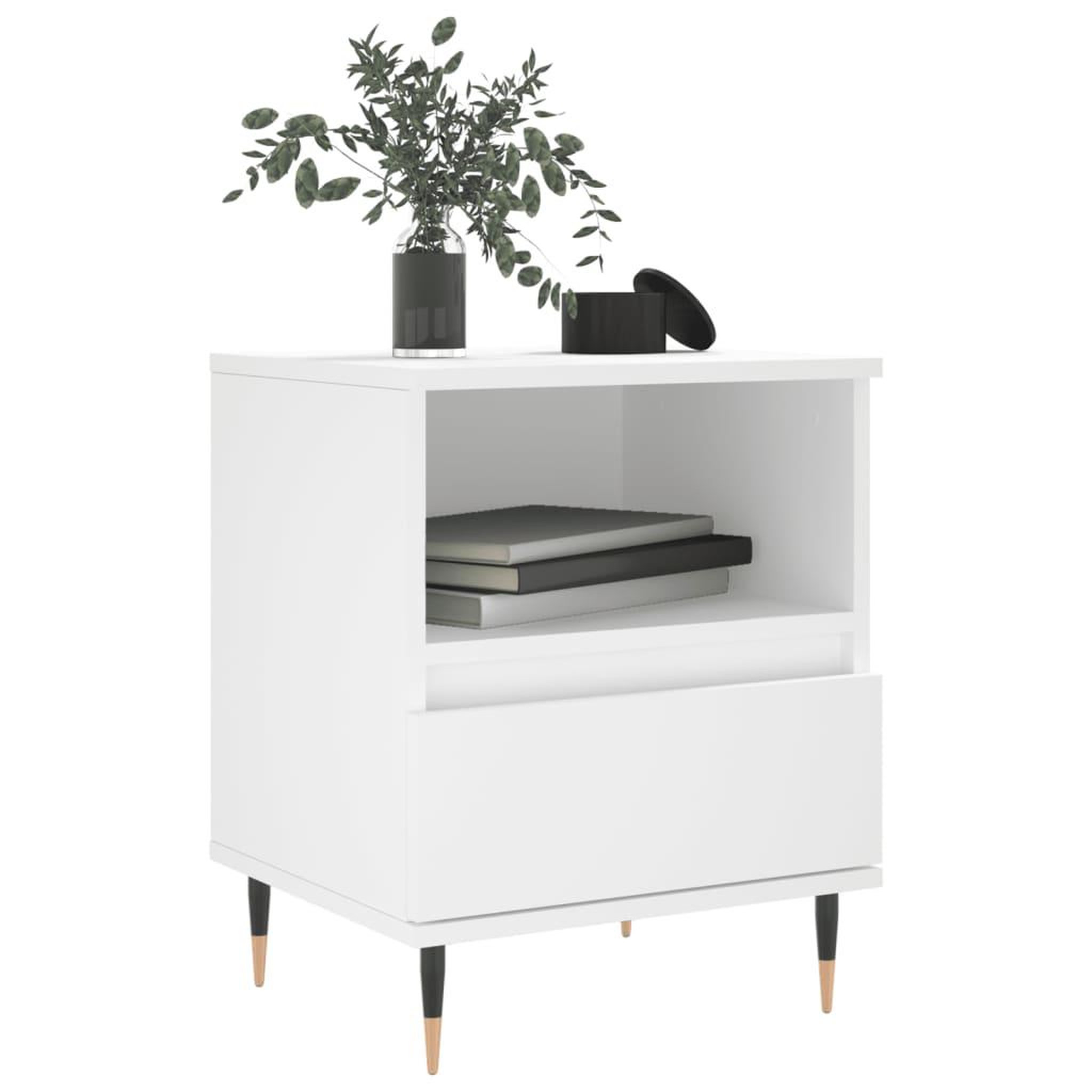 Voir la diapositive 3 : VIDAXL Tables de chevet 2 pcs blanc 40x35x50 cm bois d'ingenierie