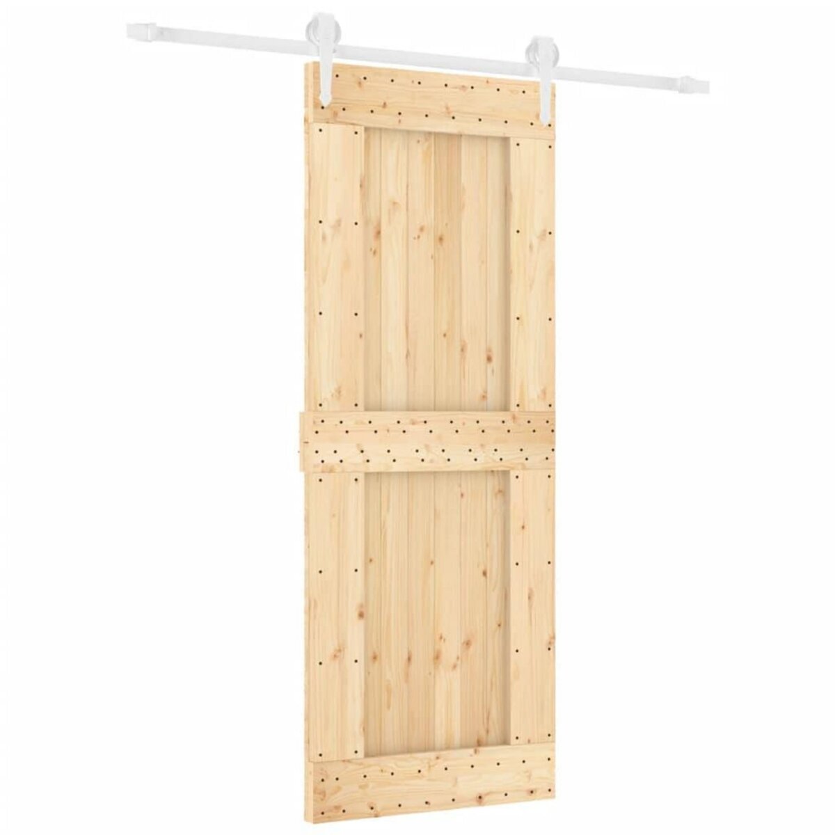 VIDAXL Porte coulissante et kit de quincaillerie 80x210 cm pin massif