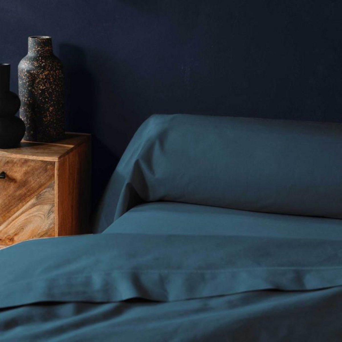 Paris Prix Taie de Traversin  Lina  85x185cm Bleu