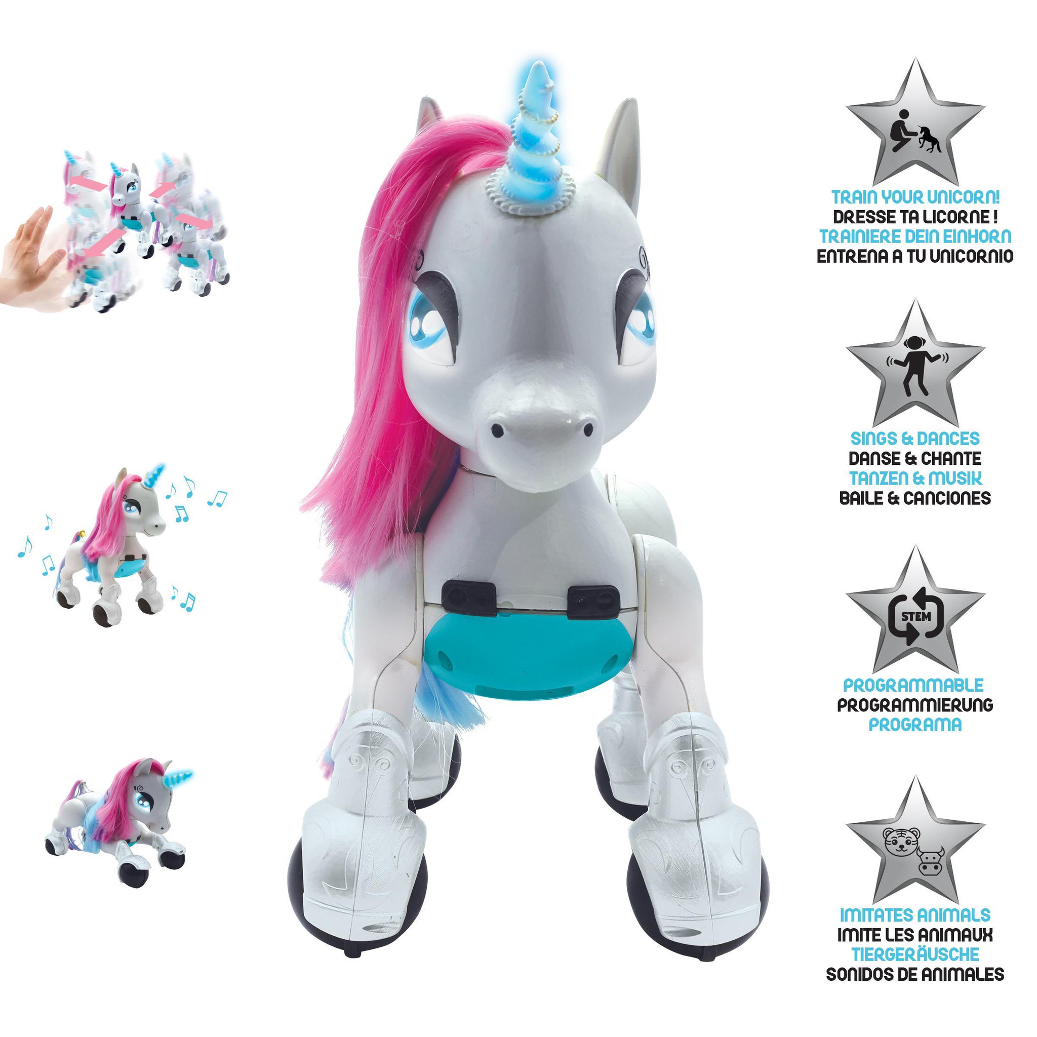 Voir la diapositive 2 : Lexibook Power Unicorn Ma licorne robot savante programmable