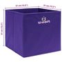 Voir la diapositive 5 : VIDAXL Boîtes de rangement 10 pcs Violet 32x32x32 cm Tissu