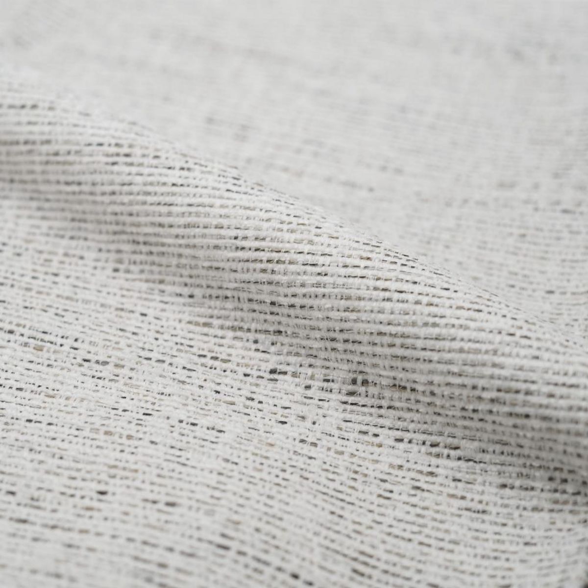 Rendez vous déco Lot de 2 chaises en tissu gris clair chiné et pieds en métal noir - Nao