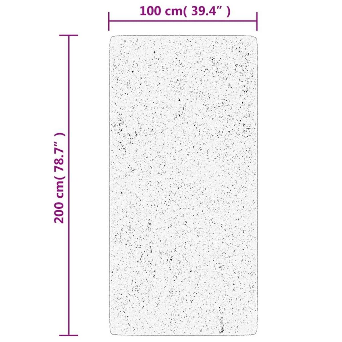 VIDAXL Tapis IZA poils courts style scandinave creme 100x200 cm