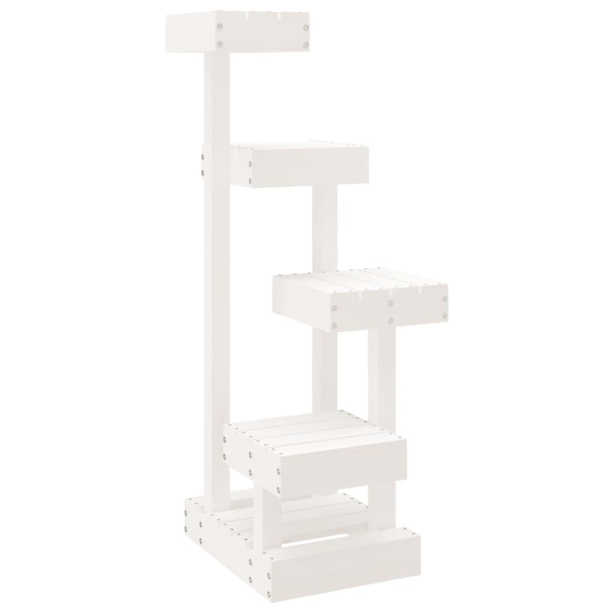 Voir la diapositive 2 : VIDAXL Arbre a chat Blanc 45,5x49x103 cm Bois de pin massif