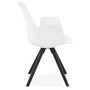 Voir la diapositive 3 : Paris Prix Chaise Design avec Accoudoirs  Zayven  82cm Blanc