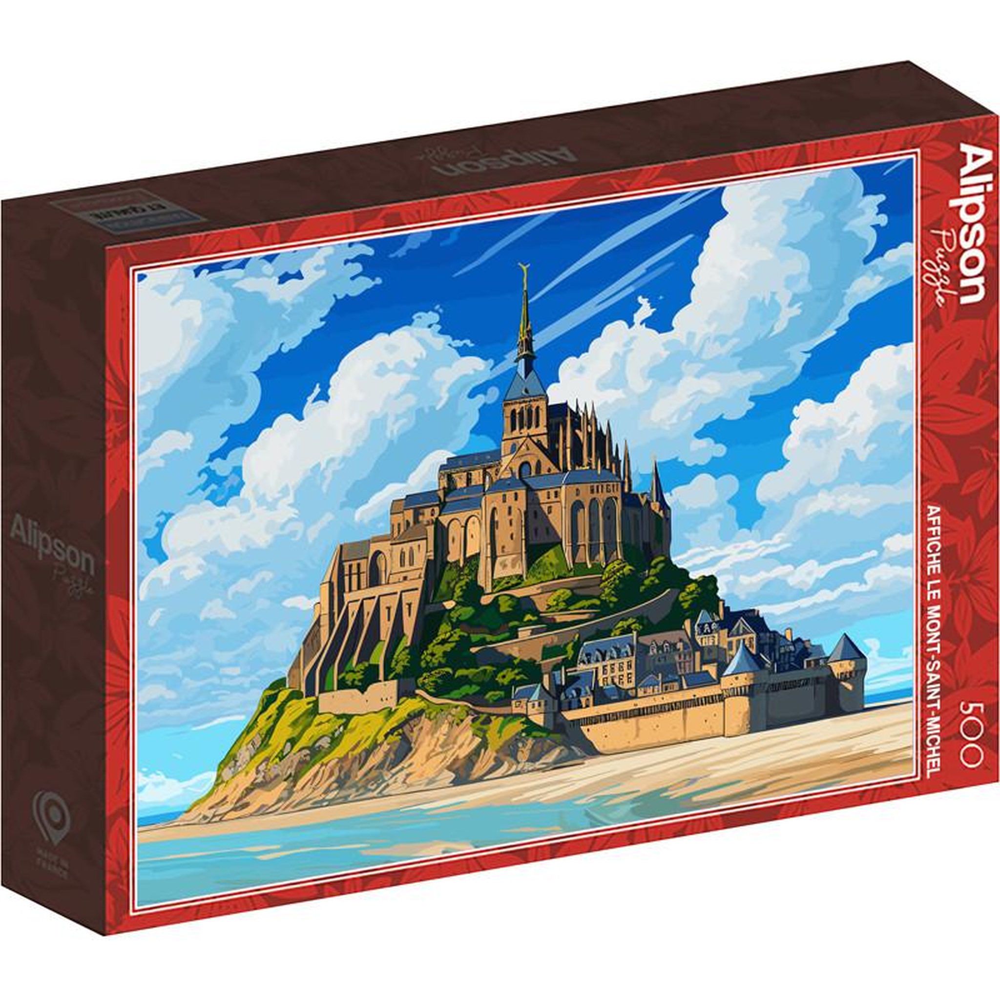 ALIZE Puzzle 500 pièces Mont Saint-Michel affiche paysage marin – Alizé