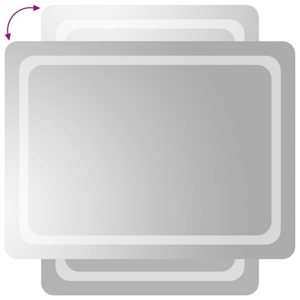 VIDAXL Miroir de salle de bain a LED 60x80 cm