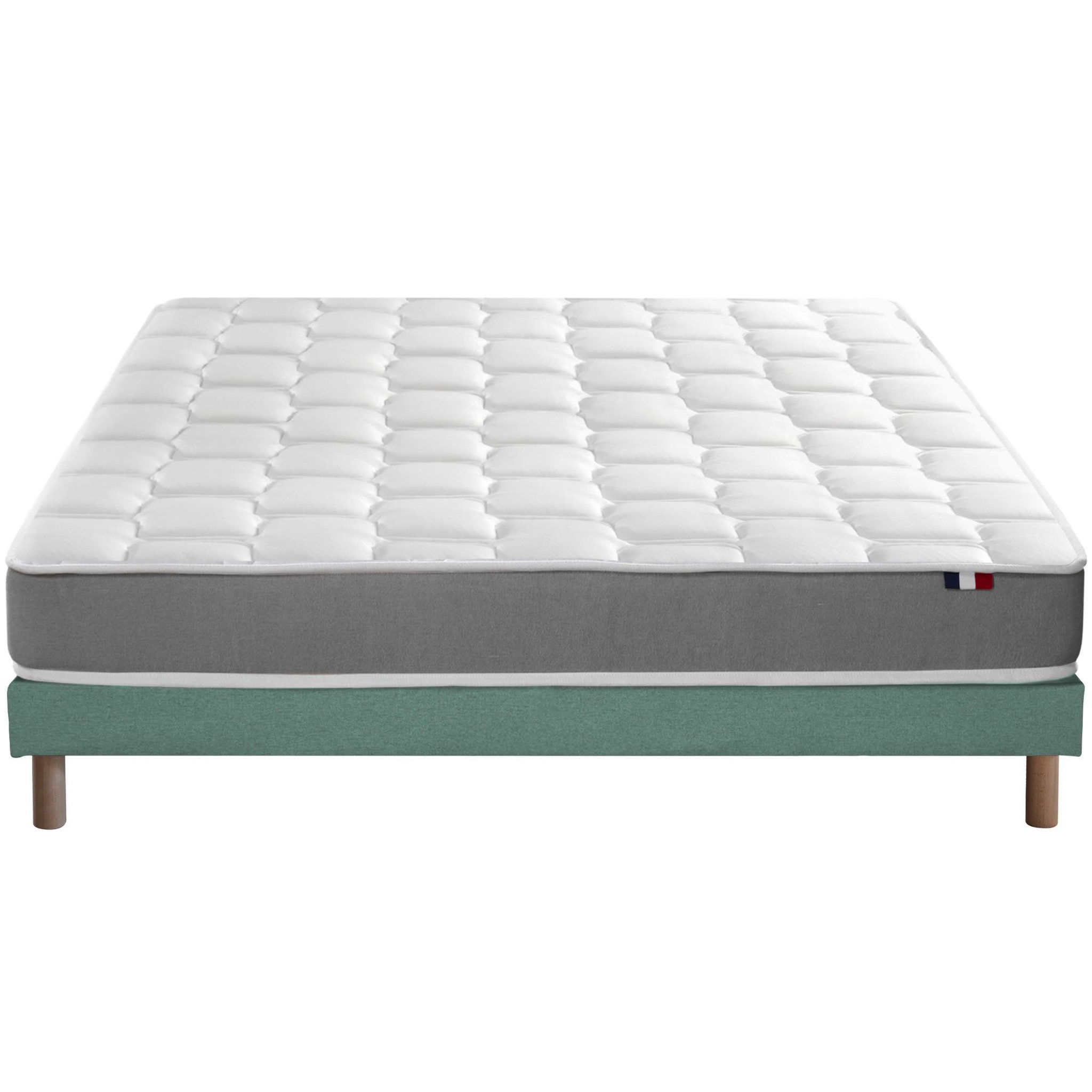 Voir la diapositive 2 : IDLITERIE Ensemble matelas mémoire de forme et mousse HR ZENITH avec sommier - confort français