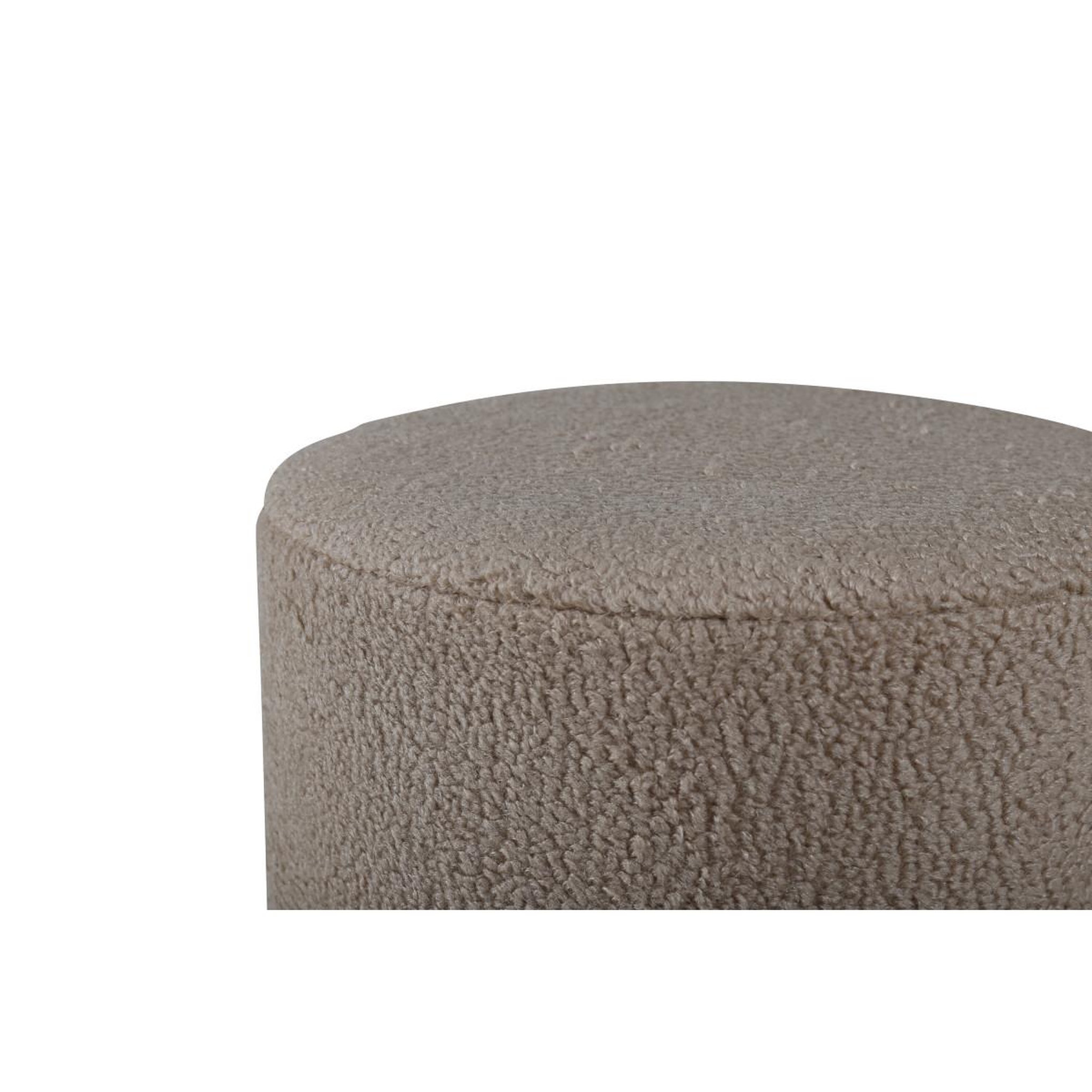 Voir la diapositive 2 : Paris Prix Pouf tissu bouclette  benji  42cm beige