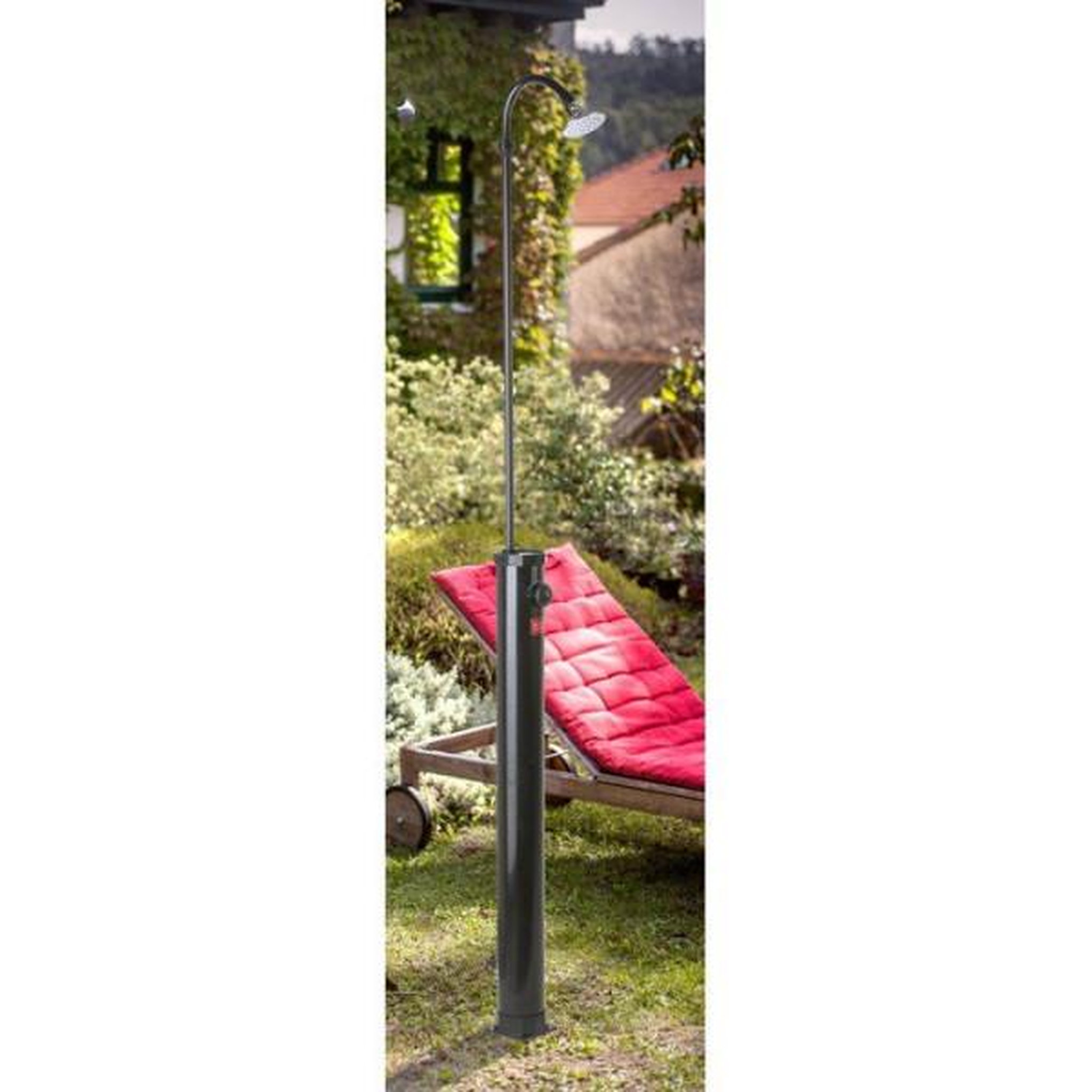 Voir la diapositive 2 : GRE Douche solaire - GRE - Modele PVC - 9 L - Dimensions Ø11cm x H:220 cm