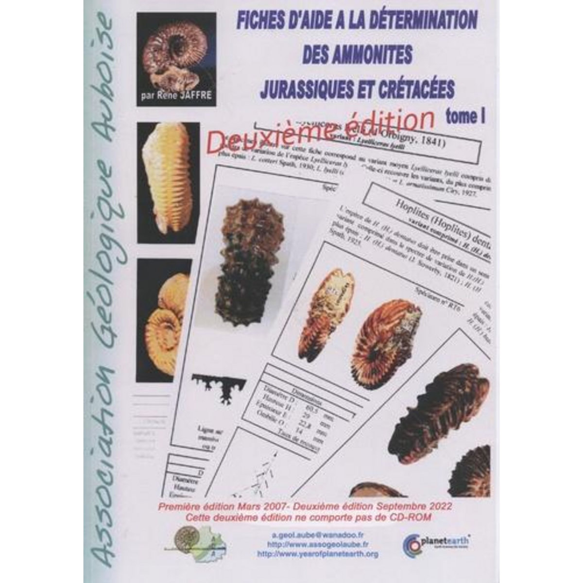 FICHES D'AIDE A LA DETERMINATION DES AMMONITES JURASSIQUES ET CRETACEES. TOME 1, 2E EDITION, Jaffré René