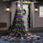 VIDAXL Guirlande de sapin de Noël 320 LED colorées 375 cm