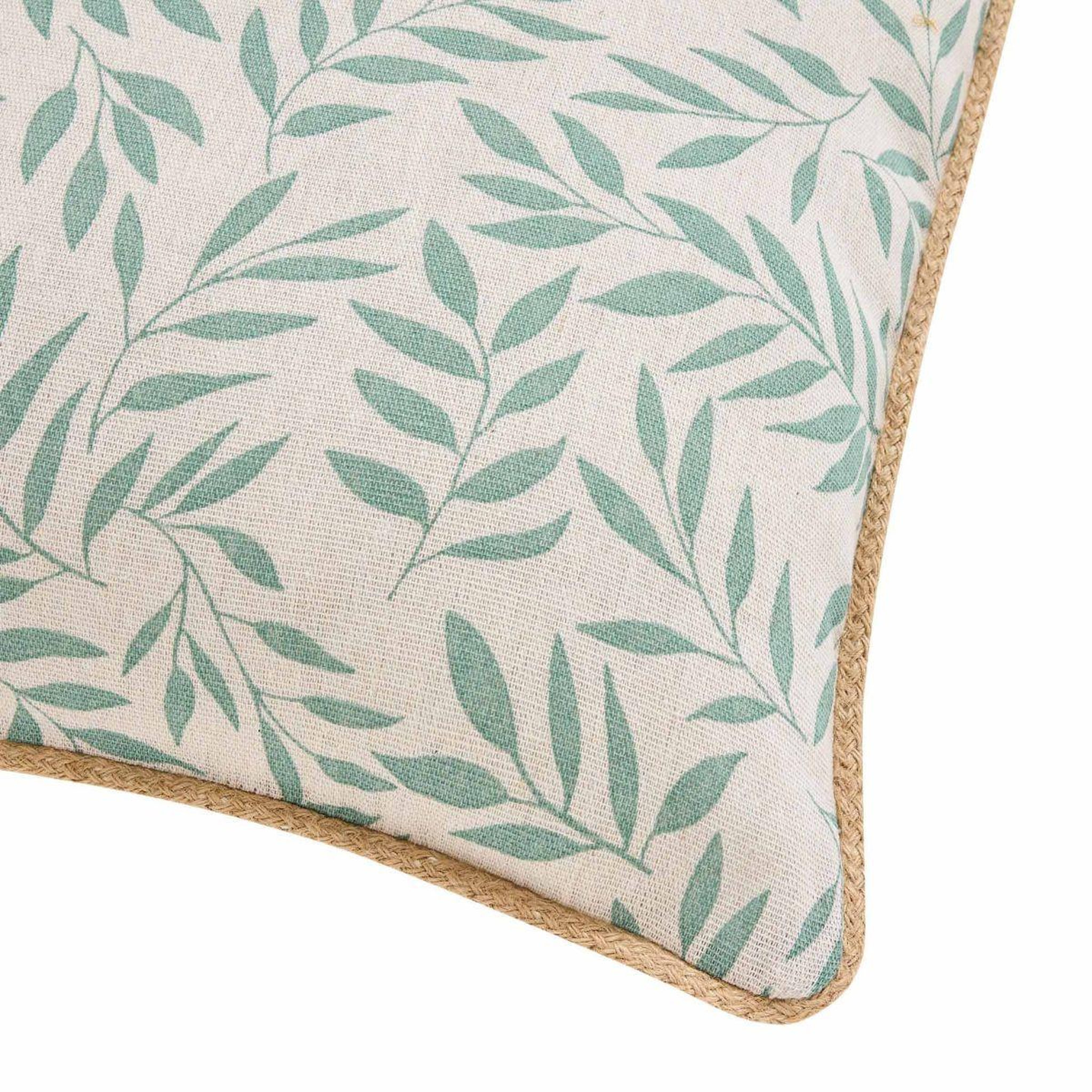 Voir la diapositive 2 : Douceur d'Intérieur Coussin déco imprimé  naya  45x45cm vert sauge