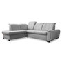 Voir la diapositive 6 : BEST MOBILIER Paul - canapé d'angle gauche - 5 places - convertible avec coffre et têtières - en tissu