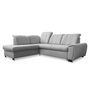 Voir la diapositive 6 : BEST MOBILIER Paul - canapé d'angle gauche - 5 places - convertible avec coffre et têtières - en tissu