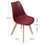 Voir la diapositive 5 : The Home Deco Factory 2 Chaises design scandinaves rembourrées Cocooning