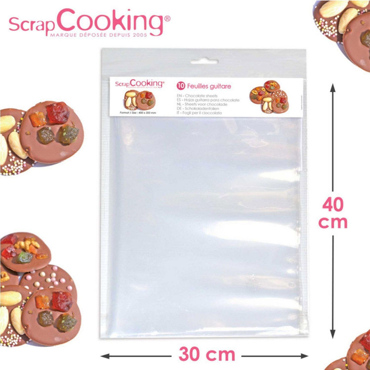 SCRAPCOOKING 10 Feuilles Guitare pour pâtisserie