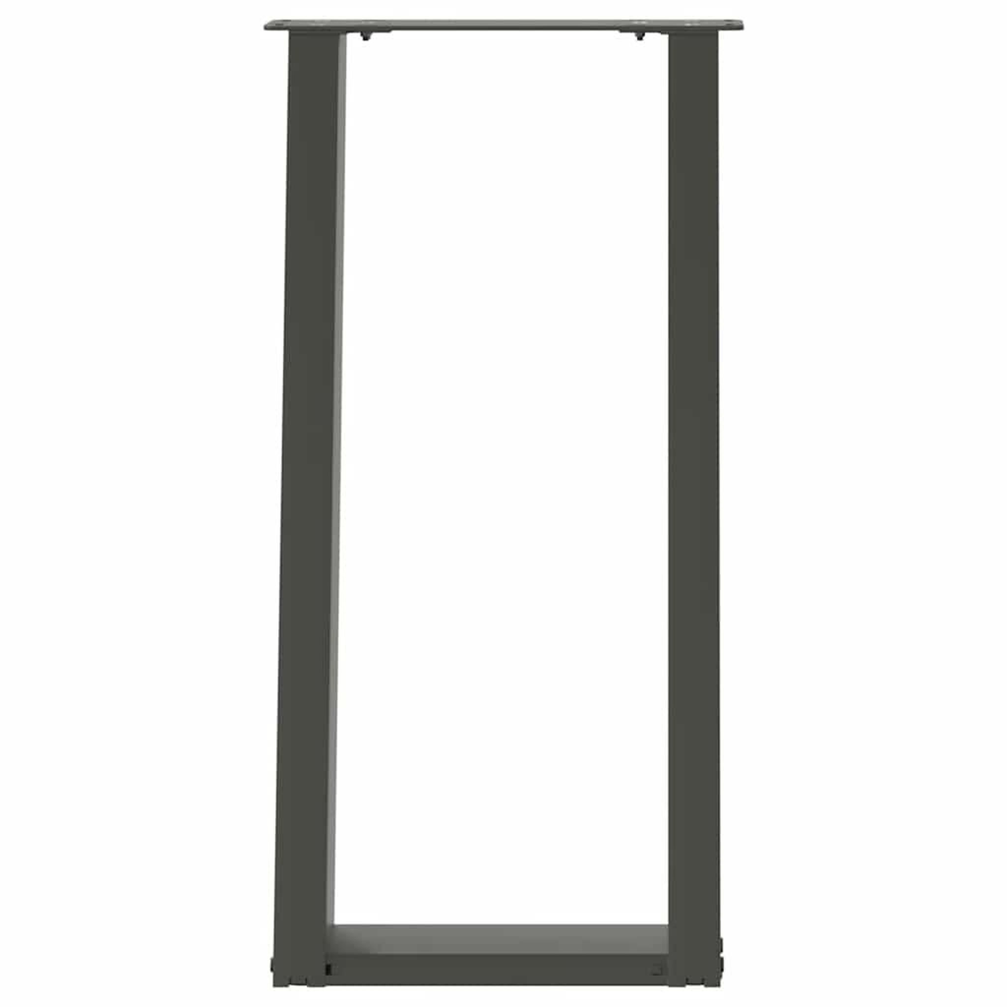 Voir la diapositive 5 : VIDAXL Pieds de table console forme de U 2 pcs 28x(72-73) cm acier