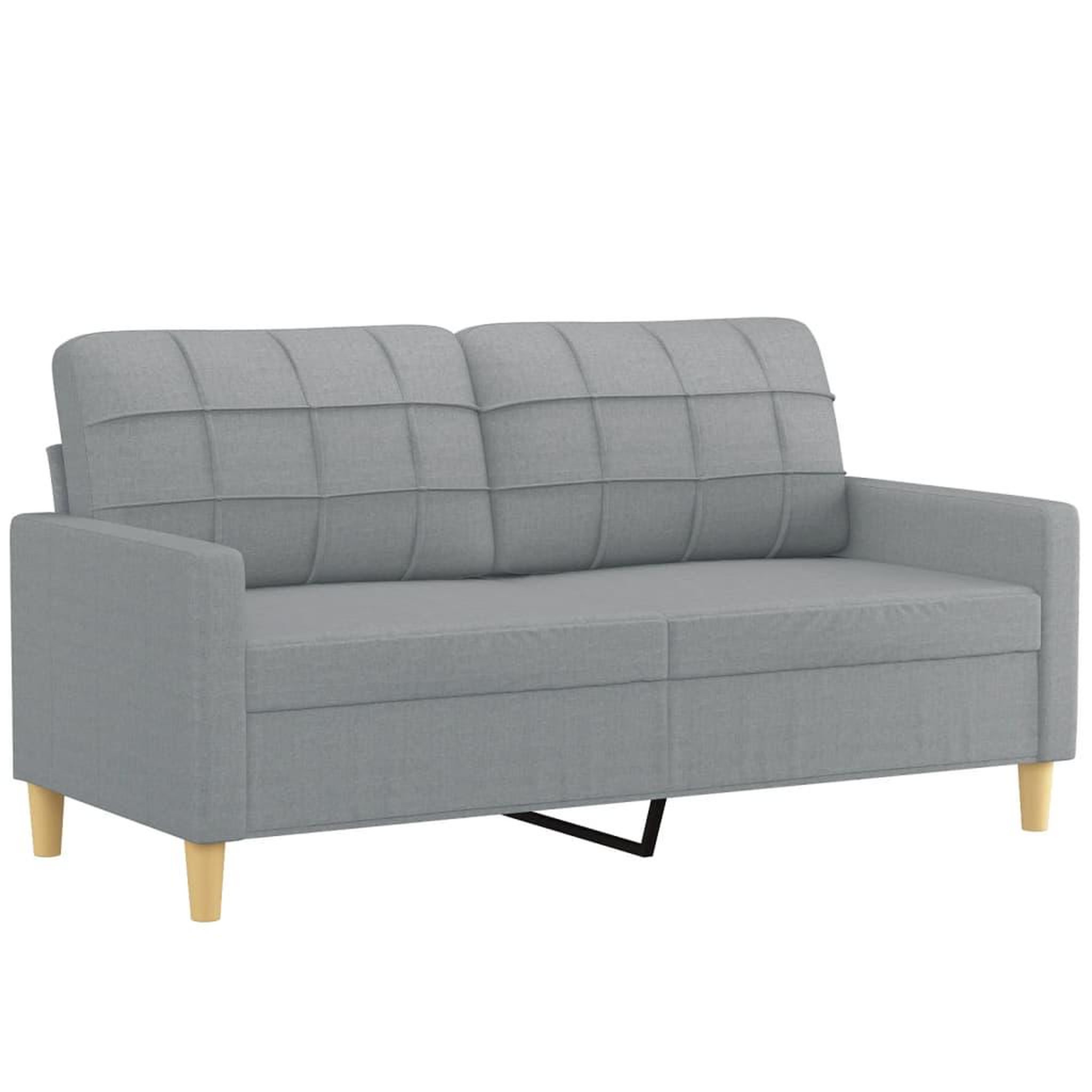 Voir la diapositive 4 : VIDAXL Ensemble de canapes 3 pcs coussins gris clair tissu