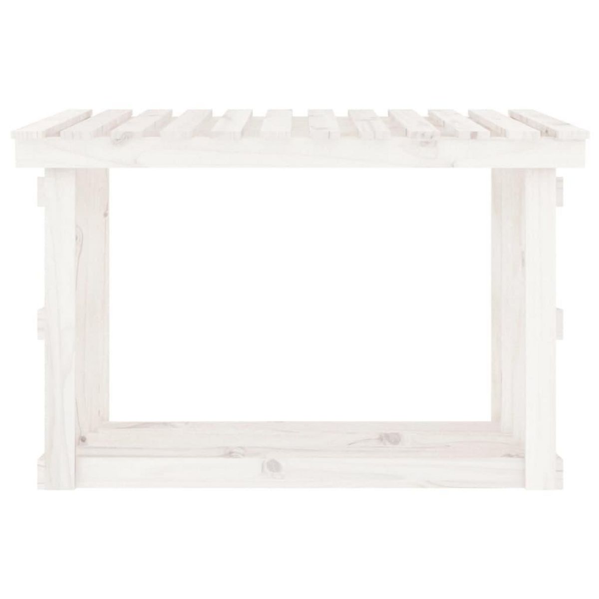 VIDAXL Support pour bois de chauffage Blanc 108x64,5x77 cm Bois de pin
