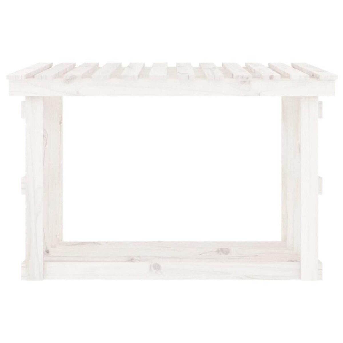 VIDAXL Support pour bois de chauffage Blanc 108x64,5x77 cm Bois de pin