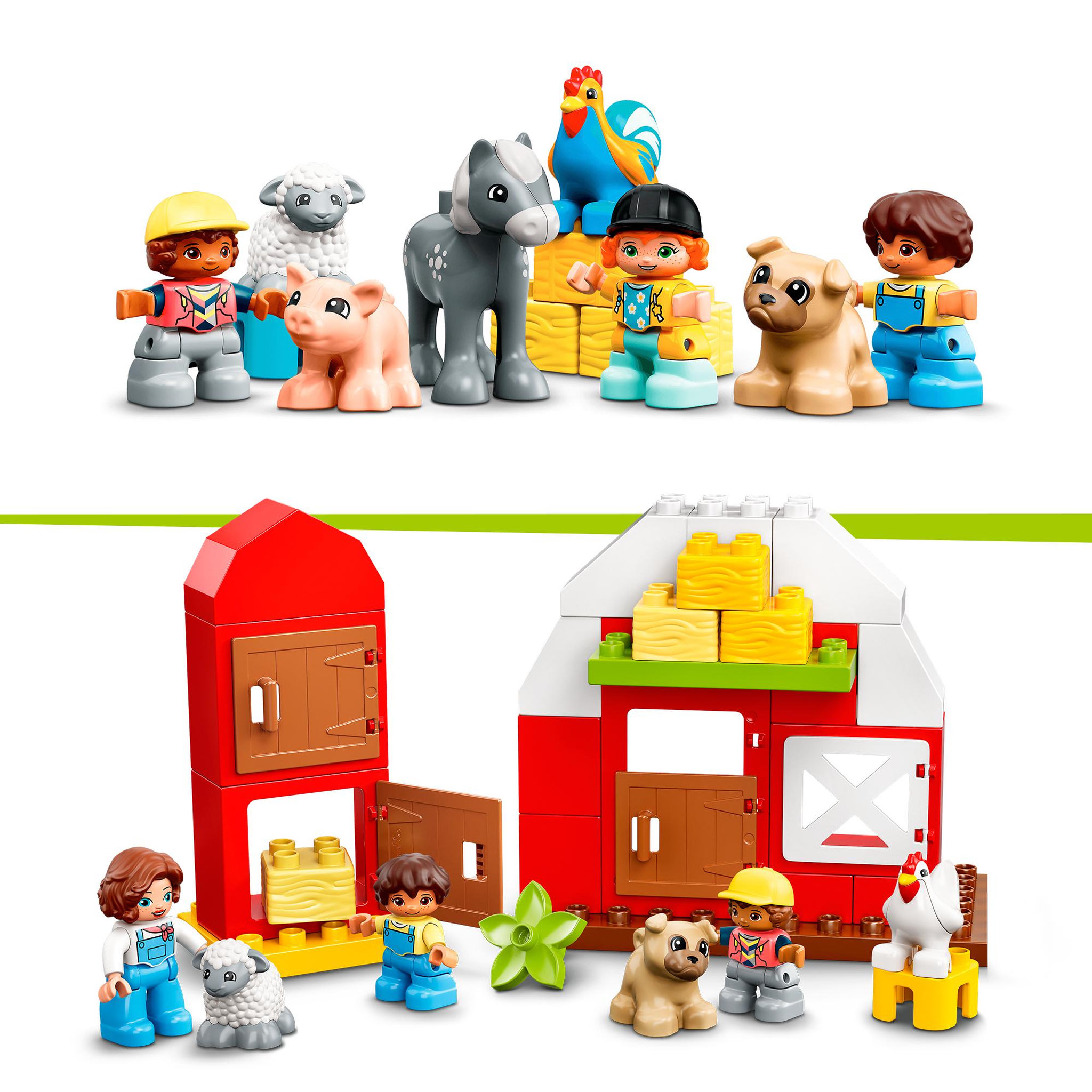 Voir la diapositive 4 : LEGO DUPLO 10952 - Town La Grange, le Tracteur et les Animaux de la Ferme