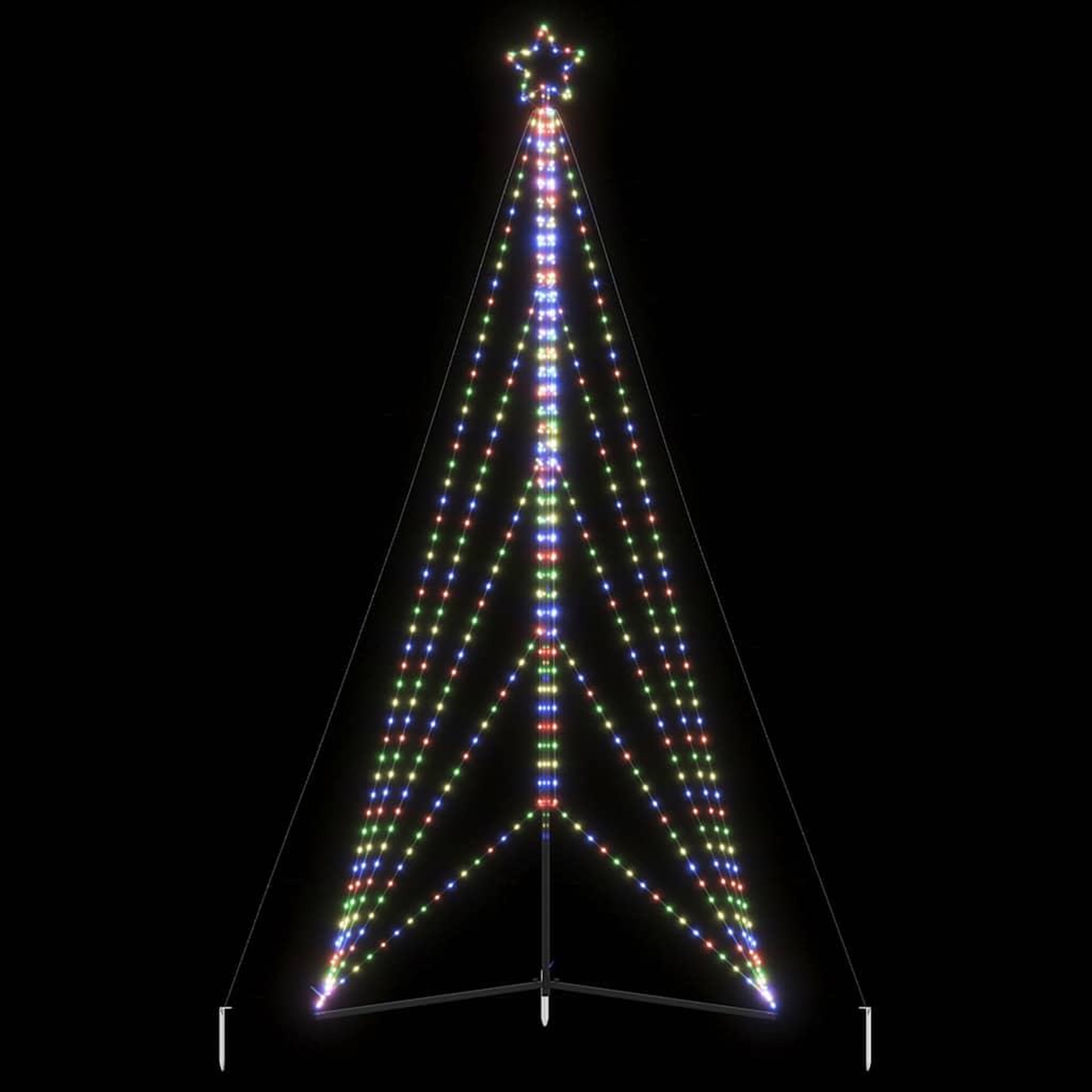 VIDAXL Sapin de Noël a LED 615 LED colorees 404,5 cm