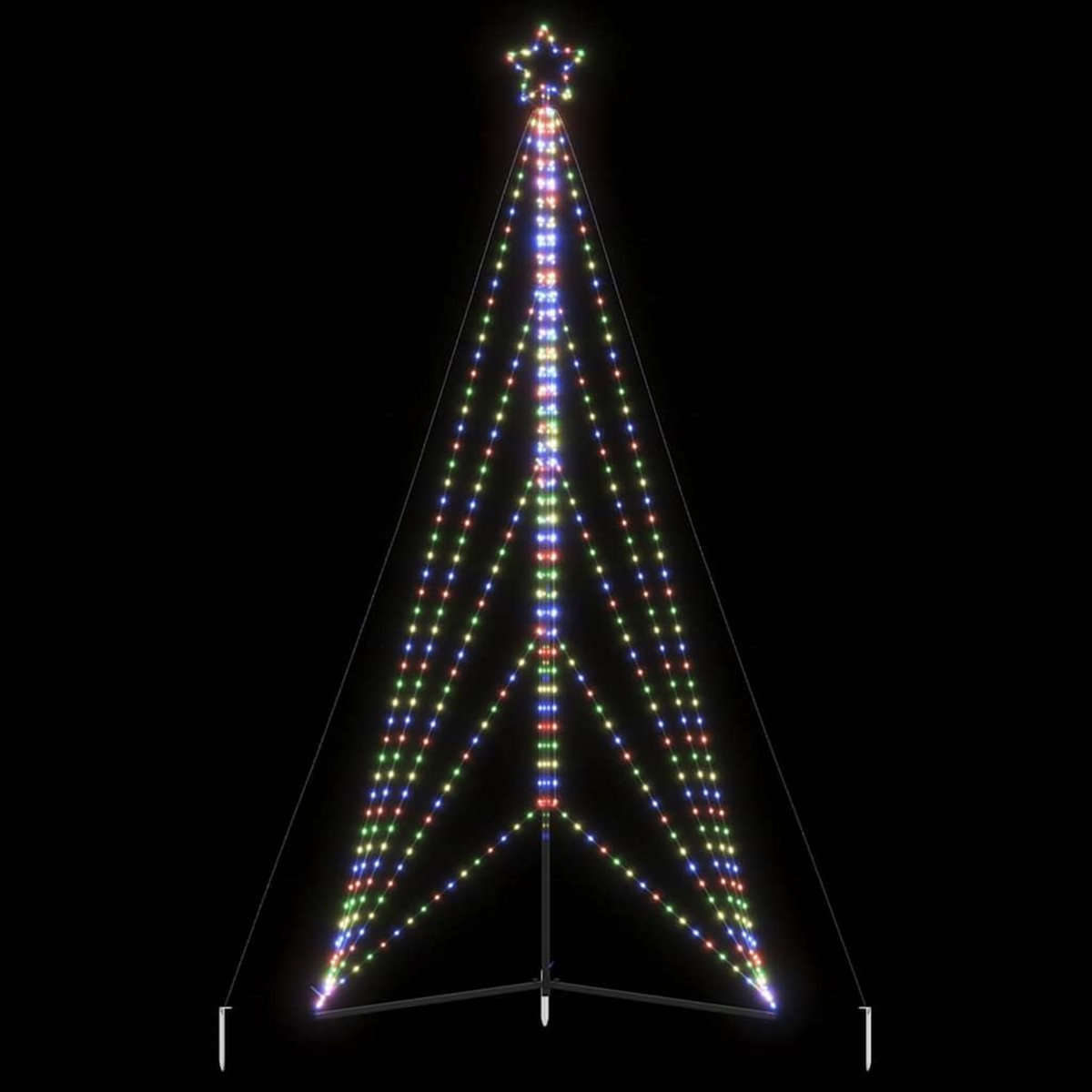 VIDAXL Sapin de Noël a LED 615 LED colorees 404,5 cm