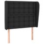 Voir la diapositive 2 : VIDAXL Tete de lit avec oreilles Noir 93x23x118/128 cm Similicuir