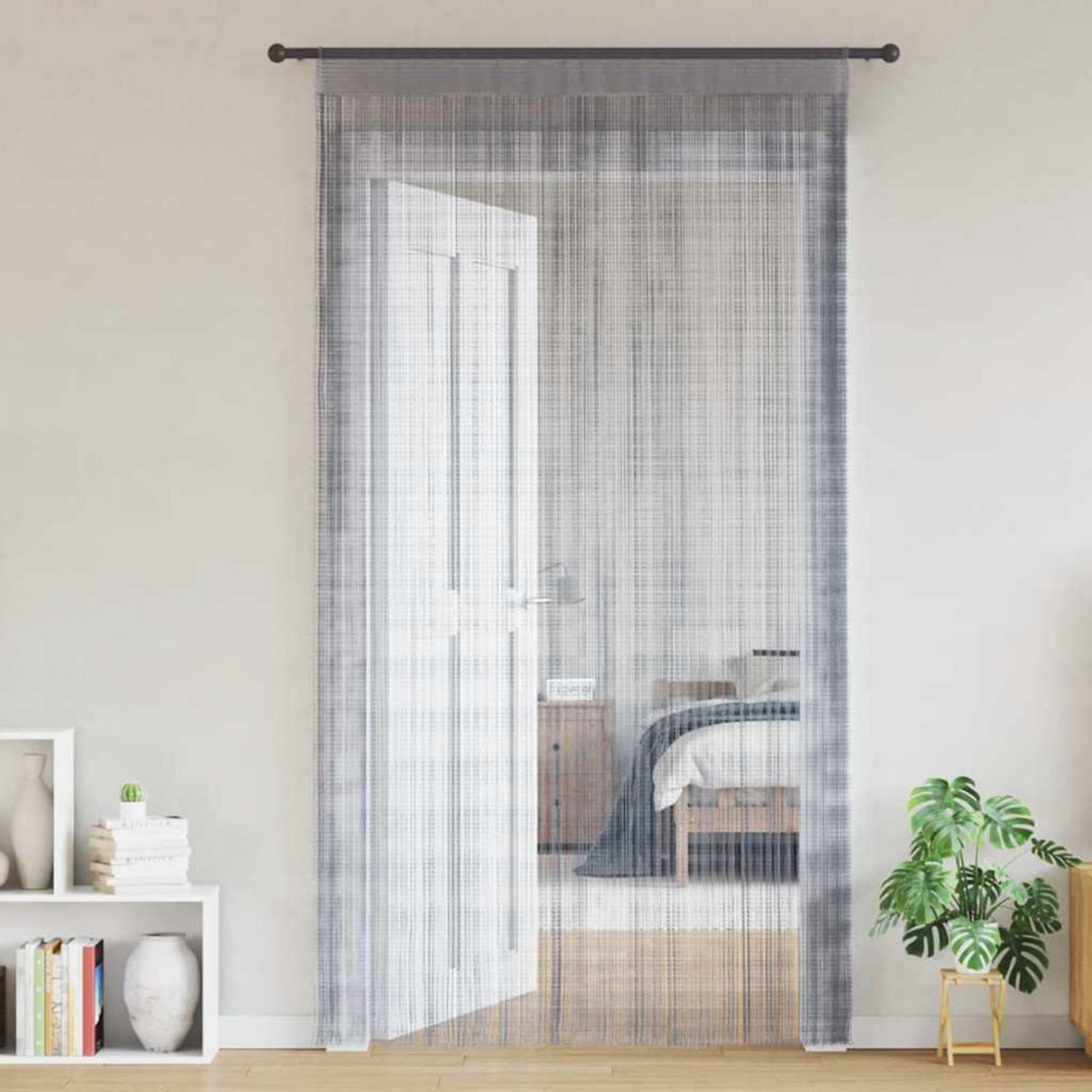 VIDAXL Rideau en fils 2 pcs 140 x 250 cm gris clair