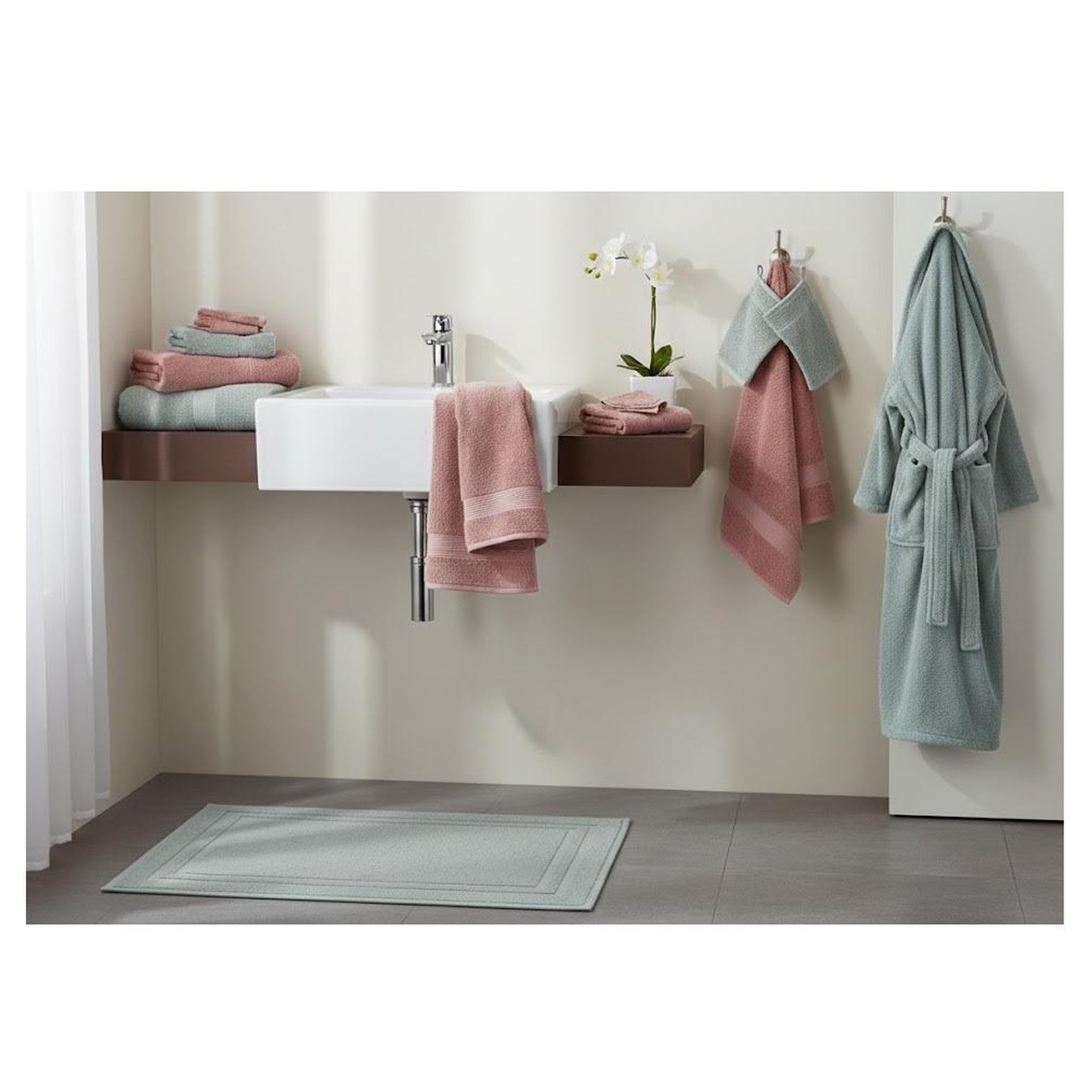 Voir la diapositive 3 : Eden Serviette de toilette en coton lilas