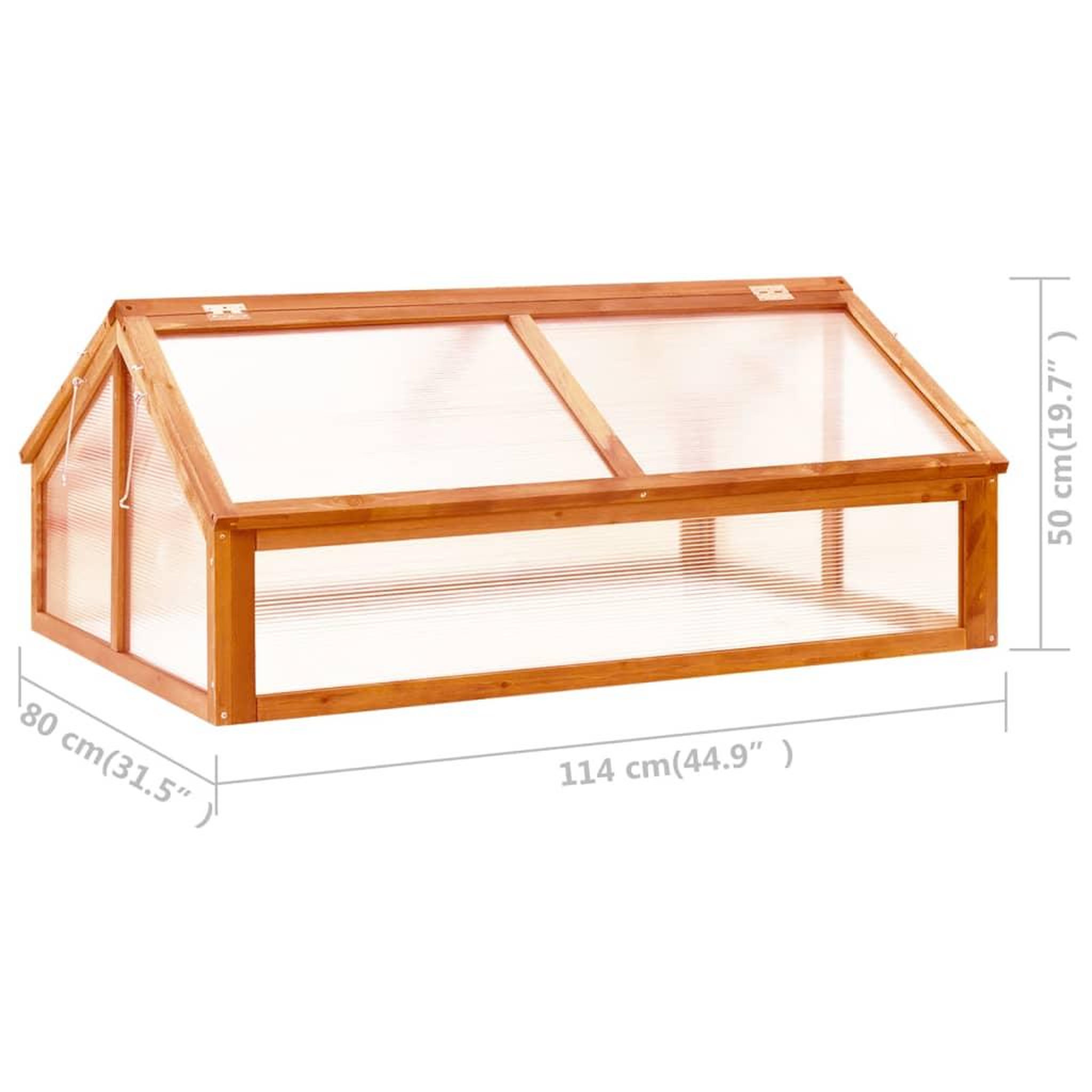 Voir la diapositive 6 : VIDAXL Serre Marron 114x80x50 cm Bois de sapin