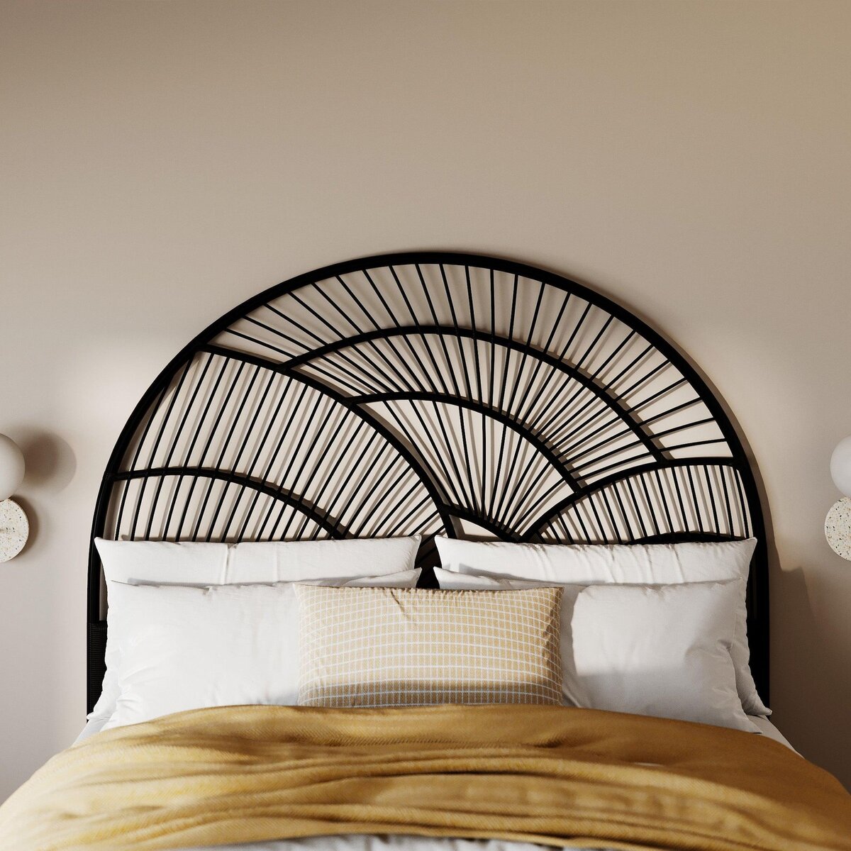 Rendez vous déco Tête de lit en rotin naturel 140 cm - Séléné