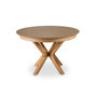 Voir la diapositive 1 : LISA DESIGN Virtuoso - table à manger ronde extensible - effet bois - 4 à 8 personnes - bois