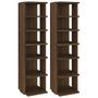 Voir la diapositive 2 : VIDAXL Etageres a chaussures 2 pcs Chene marron 27,5x27x102 cm