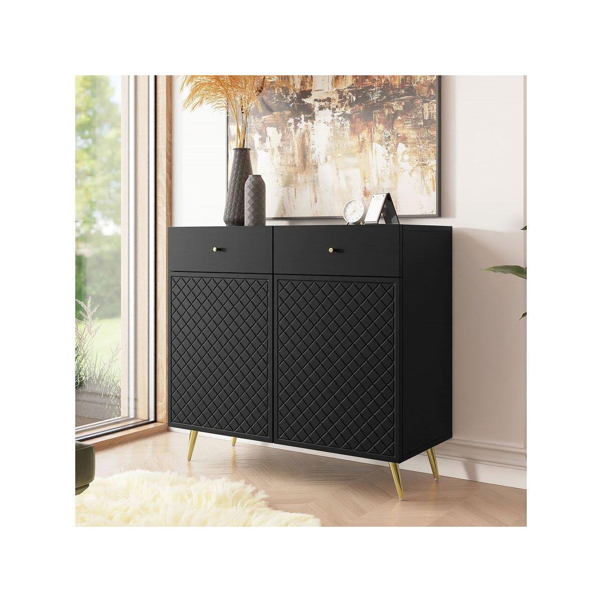 Habitat et Jardin Buffet -  Temerra   - 100 x 42 x 92 cm - Noir